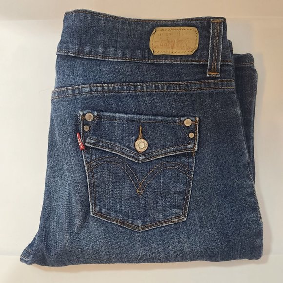 Levis 526 Blue Jeans Womens Sz 6 Slender Boot Cut Medium Wash Work Western Rodeo - Picture 12 of 12